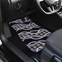 Black Hawaii Palaka Honohono Pikake Car Mats Hawaiian Orchid Lei Polynesian Pattern - Polynesian Pride