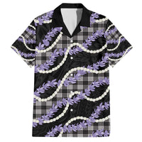 Black Hawaii Palaka Honohono Pikake Family Matching Off The Shoulder Long Sleeve Dress and Hawaiian Shirt Hawaiian Orchid Lei Polynesian Pattern LT14 Dad's Shirt - Short Sleeve Black - Polynesian Pride