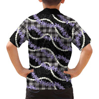 Black Hawaii Palaka Honohono Pikake Family Matching Summer Maxi Dress and Hawaiian Shirt Hawaiian Orchid Lei Polynesian Pattern LT14 - Polynesian Pride