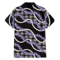 Black Hawaii Palaka Honohono Pikake Family Matching Tank Maxi Dress and Hawaiian Shirt Hawaiian Orchid Lei Polynesian Pattern LT14 - Polynesian Pride