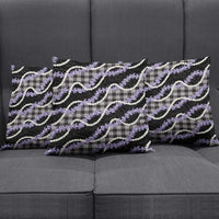 Black Hawaii Palaka Honohono Pikake Pillow Cover Hawaiian Orchid Lei Polynesian Pattern - Polynesian Pride