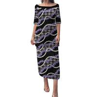 Black Hawaii Palaka Honohono Pikake Puletasi Hawaiian Orchid Lei Polynesian Pattern - Polynesian Pride