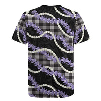 Black Hawaii Palaka Honohono Pikake Rugby Jersey Hawaiian Orchid Lei Polynesian Pattern - Polynesian Pride