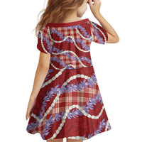 Red Hawaii Palaka Honohono Pikake Family Matching Tank Maxi Dress and Hawaiian Shirt Hawaiian Orchid Lei Polynesian Pattern LT14 - Polynesian Pride