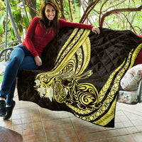 Yellow Polynesia Easter Day Quilt Eggs With Bunny Polynesian Pattern LT14 - Polynesian Pride