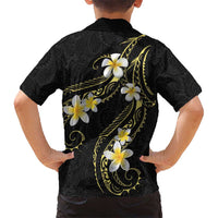 Polynesia Tattoo With Plumeria Family Matching Off The Shoulder Long Sleeve Dress and Hawaiian Shirt Elegant Vibes LT14 - Polynesian Pride
