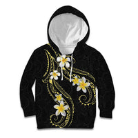 Polynesia Tattoo With Plumeria Kid Hoodie Elegant Vibes