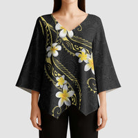 Polynesia Tattoo With Plumeria Kimono Sleeve Blouse Elegant Vibes