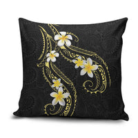Polynesia Tattoo With Plumeria Pillow Cover Elegant Vibes