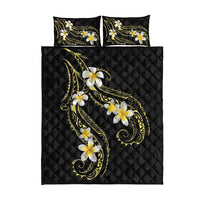 Polynesia Tattoo With Plumeria Quilt Bed Set Elegant Vibes