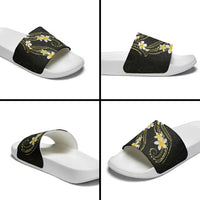 Polynesia Tattoo With Plumeria Slide Sandals Elegant Vibes