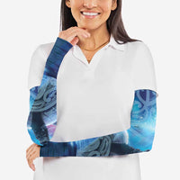 New Zealand Matariki Humpback Whale Arm Sleeves Paikea Maori New Year Blue Galaxy