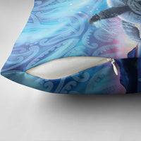 New Zealand Matariki Humpback Whale Pillow Cover Paikea Maori New Year Blue Galaxy