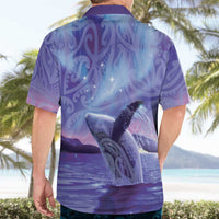 New Zealand Matariki Humpback Whale Hawaiian Shirt Paikea Maori New Year Purple Galaxy LT14 - Polynesian Pride