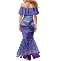 New Zealand Matariki Humpback Whale Mermaid Dress Paikea Maori New Year Purple Galaxy LT14 - Polynesian Pride