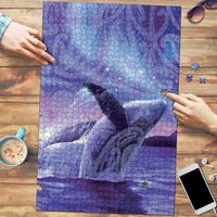 New Zealand Matariki Humpback Whale Puzzle Paikea Maori New Year Purple Galaxy