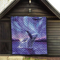 New Zealand Matariki Humpback Whale Quilt Paikea Maori New Year Purple Galaxy