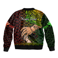 Personalised Father Day Hawaii Bomber Jacket Kanaka Kakau Hauoli La Makuakane LT14 - Polynesian Pride