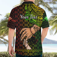 Personalised Father Day Hawaii Hawaiian Shirt Kanaka Kakau Hauoli La Makuakane LT14 - Polynesian Pride