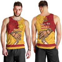 Polynesian Pride Father Day Papua New Guinea Men Tank Top PNG I Love You Dad Yellow Version LT14 - Polynesian Pride