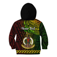 Personalised Father Day Vanuatu Kid Hoodie I Love You Dad Reggae Version LT14 - Polynesian Pride