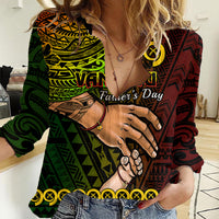 Personalised Father Day Vanuatu Women Casual Shirt I Love You Dad Reggae Version LT14 Female Reggae - Polynesian Pride