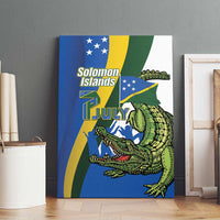 Solomon Islands Independence Day Canvas Wall Art Happy 7 July Crocodile Flag Style