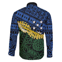 Halo Olaketa Solomon Islands Tapa Pattern Family Matching Off The Shoulder Long Sleeve Dress and Hawaiian Shirt