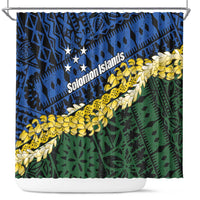 Halo Olaketa Solomon Islands Tapa Pattern Shower Curtain
