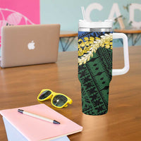 Halo Olaketa Solomon Islands Tapa Pattern Tumbler With Handle