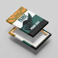 AUNZ Rugby Custom Canvas Wall Art Australia Kangaroo New Zealand Silver Fern - Polynesian Pride