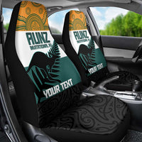 AUNZ Rugby Custom Car Seat Cover Australia Kangaroo New Zealand Silver Fern - Polynesian Pride