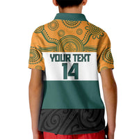 AUNZ Rugby Custom Kid Polo Shirt Australia Kangaroo New Zealand Silver Fern - Polynesian Pride