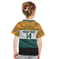 AUNZ Rugby Custom Kid T Shirt Australia Kangaroo New Zealand Silver Fern - Polynesian Pride