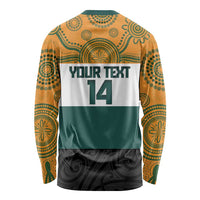 AUNZ Rugby Custom Long Sleeve Shirt Australia Kangaroo New Zealand Silver Fern - Polynesian Pride