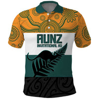AUNZ Rugby Custom Polo Shirt Australia Kangaroo New Zealand Silver Fern - Polynesian Pride