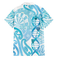 Personalised New Zealand Darts Family Matching Off Shoulder Short Dress and Hawaiian Shirt Aotearoa Maori Its In My DNA White - Polynesian Pride