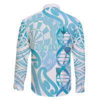 Personalised New Zealand Darts Family Matching Off Shoulder Short Dress and Hawaiian Shirt Aotearoa Maori Its In My DNA White - Polynesian Pride