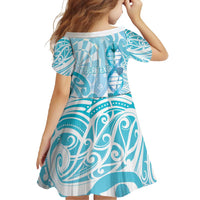Personalised New Zealand Darts Family Matching Short Sleeve Bodycon Dress and Hawaiian Shirt Aotearoa Maori Its In My DNA White LT14 - Polynesian Pride