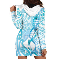 Personalised New Zealand Darts Hoodie Dress Aotearoa Maori Its In My DNA White - Polynesian Pride