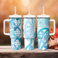 New Zealand Darts Tumbler With Handle Aotearoa Maori Its In My DNA White - Polynesian Pride