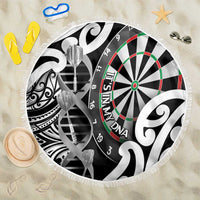 New Zealand Darts Beach Blanket Aotearoa Maori Its In My DNA Black - Polynesian Pride