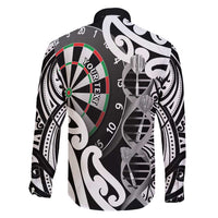 Personalised New Zealand Darts Family Matching Off Shoulder Short Dress and Hawaiian Shirt Aotearoa Maori Its In My DNA Black - Polynesian Pride