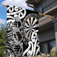 New Zealand Darts Garden Flag Aotearoa Maori Its In My DNA Black - Polynesian Pride