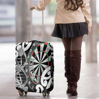New Zealand Darts Luggage Cover Aotearoa Maori Its In My DNA Black - Polynesian Pride