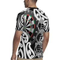Personalised New Zealand Darts Rugby Jersey Aotearoa Maori Its In My DNA Black - Polynesian Pride