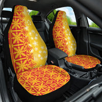 Kahili Quilt Hawaii Car Seat Cover Tropical Flower Seamless Half Style