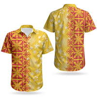 Kahili Quilt Hawaii Couples Matching Mermaid Dress and Hawaiian Shirt Tropical Flower Seamless Half Style LT14 - Polynesian Pride