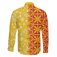 Kahili Quilt Hawaii Family Matching Mermaid Dress and Hawaiian Shirt Tropical Flower Seamless Half Style LT14 Son's Shirt Yellow - Polynesian Pride
