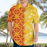 Kahili Quilt Hawaii Hawaiian Shirt Tropical Flower Seamless Half Style LT14 - Polynesian Pride